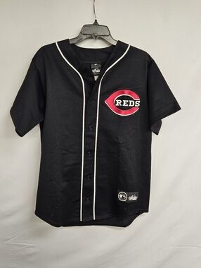 Vintage Cincinnati Reds Ken Griffey Jr Large Jersey #30 Majestic Made USA Black